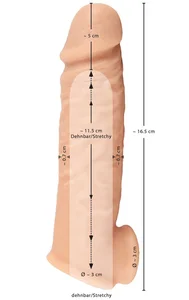 Zvětšovací realistický návlek na penis Extension 5 cm Realistixxx