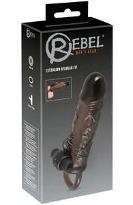 Zvětšovací vibrační návlek na penis Extension Regular Fit Rebel