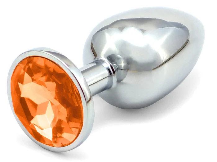 Anální kovový kolík s oranžovým krystalem