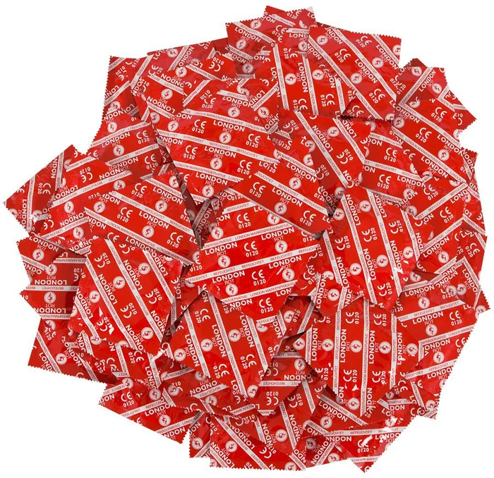 Balíček kondomů s jahodovu příchutí Durex LONDON 100 ks