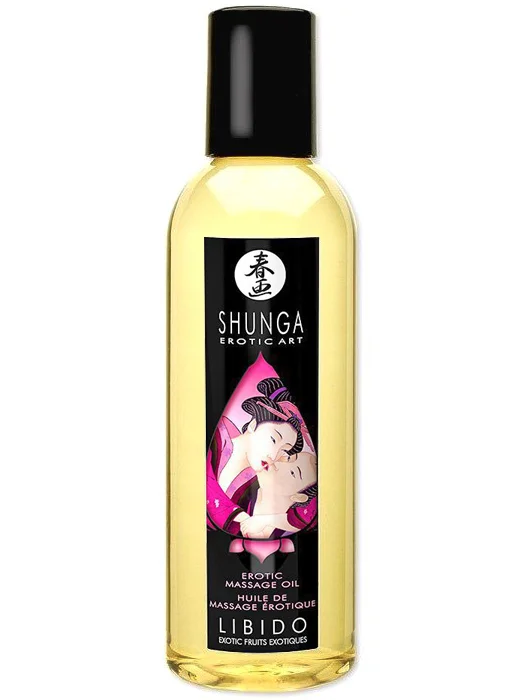 Erotický masážní olej Shunga Libido aroma exotického ovoce