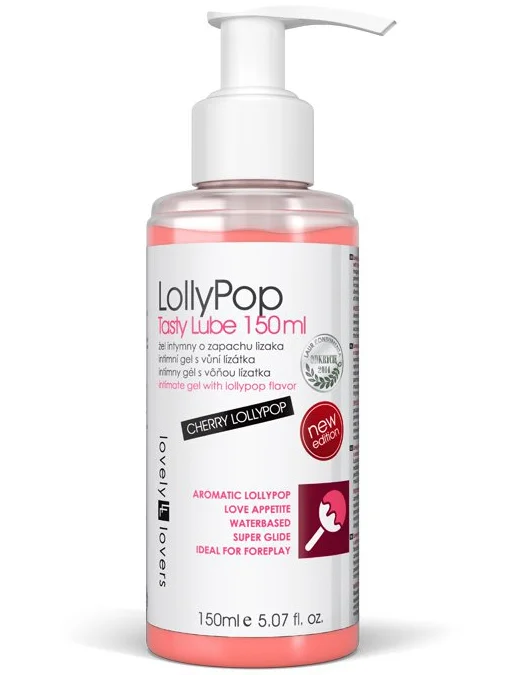 Lubrikační masážní gel Lolly Pop s vůní třešňového lízátka