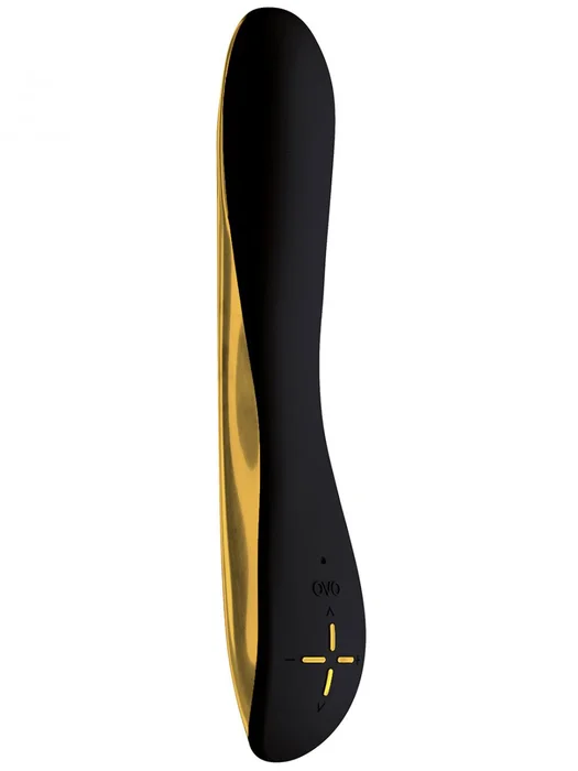 Luxusní černozlatý vibrátor OVO E4 voděodolný