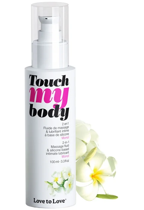 Masážní a lubrikační gel na silikonové bázi Touch my Body - Monoi