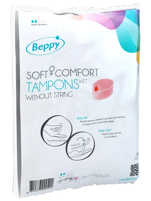 Menstruační tampony nejen na sex Beppy WET - vlhčené 10 ks