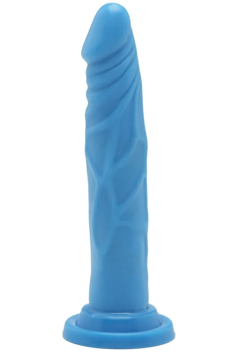 Modré realistické dildo s přísavkou Happy Dicks 7.5