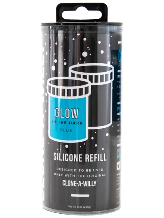Náhradní modrý silikon pro Clone-A-Willy svítící ve tmě