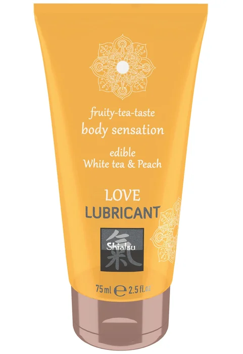 Ochucený jedlý lubrikant  Shiatsu White tea & Peach Love Lubricant