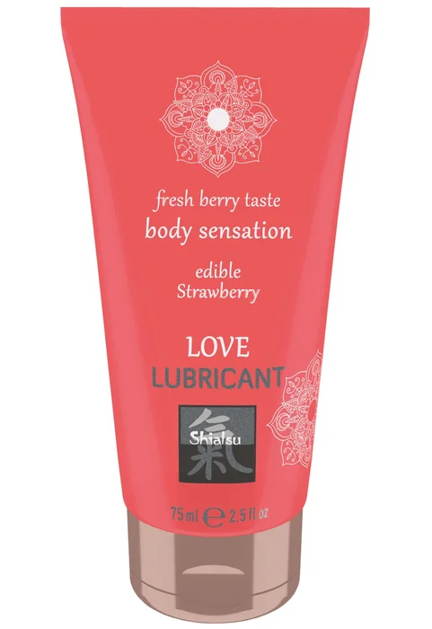 Ochucený lubrikant Shiatsu Strawberry Love Lubricant HOT