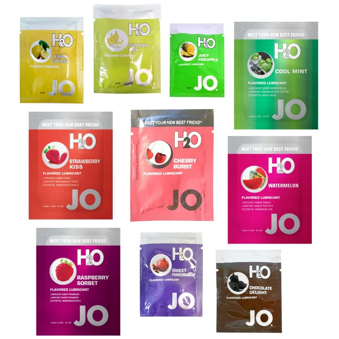 Ochutnávky lubrikantů System JO H2O mix příchutí, 10 x 3 ml