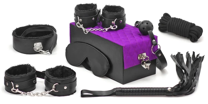 Originální BDSM sada s kufříkem 7 erotických pomůcek