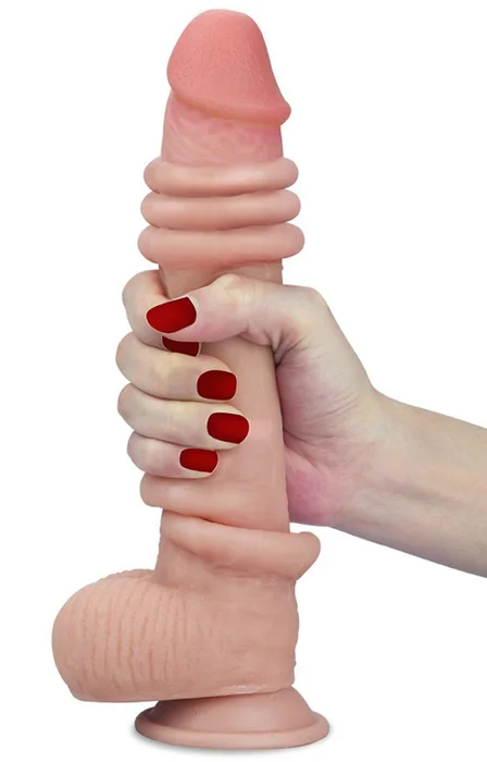 Realistické dildo s pohyblivou kůží a přísavkou Sliding Skin 9 Lovetoy