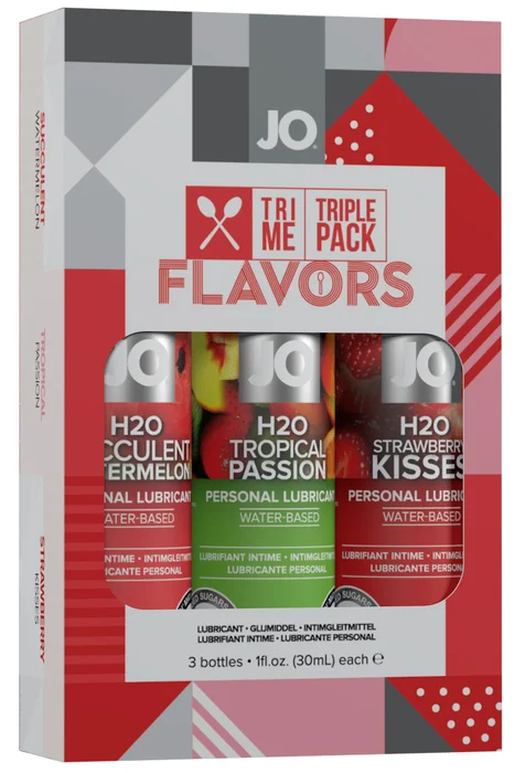 Sada 3 ochucených lubrikantů Tri Me Triple Pack FLAVORS System JO