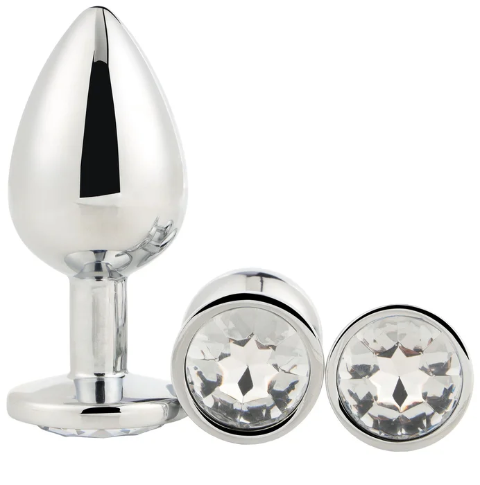 Sada análních kolíků se šperkem Silver Plug Set Dream Toys