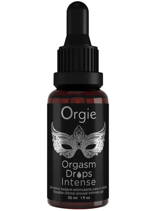 Slíbatelný a hřejivý stimulační gel na klitoris Orgasm Drops Intense Orgie