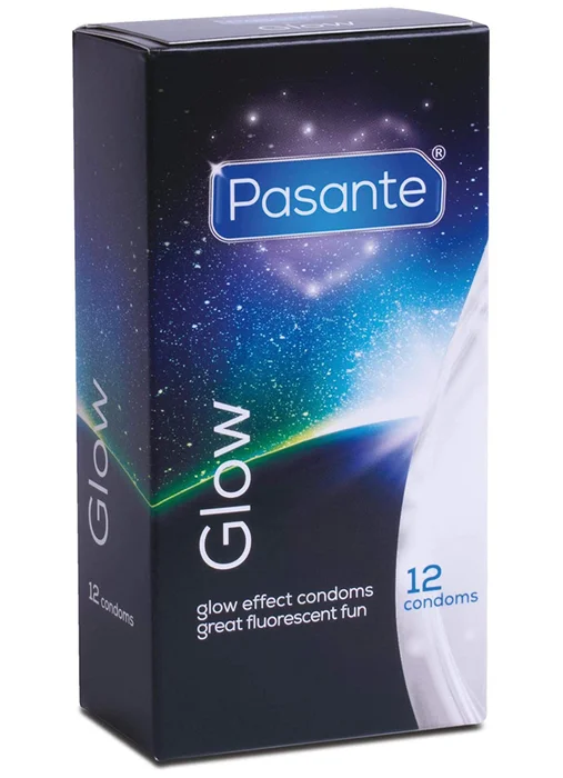 Svítící kondomy Pasante Glow 12 ks