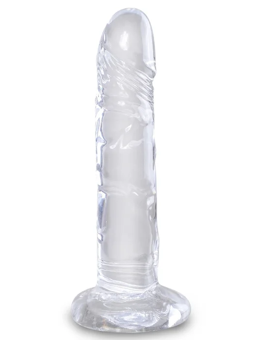 Transparentní realistické dildo s přísavkou King Cock Clear 6