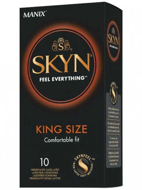 Ultratenké XL kondomy bez latexu Manix SKYN King Size 10 ks
