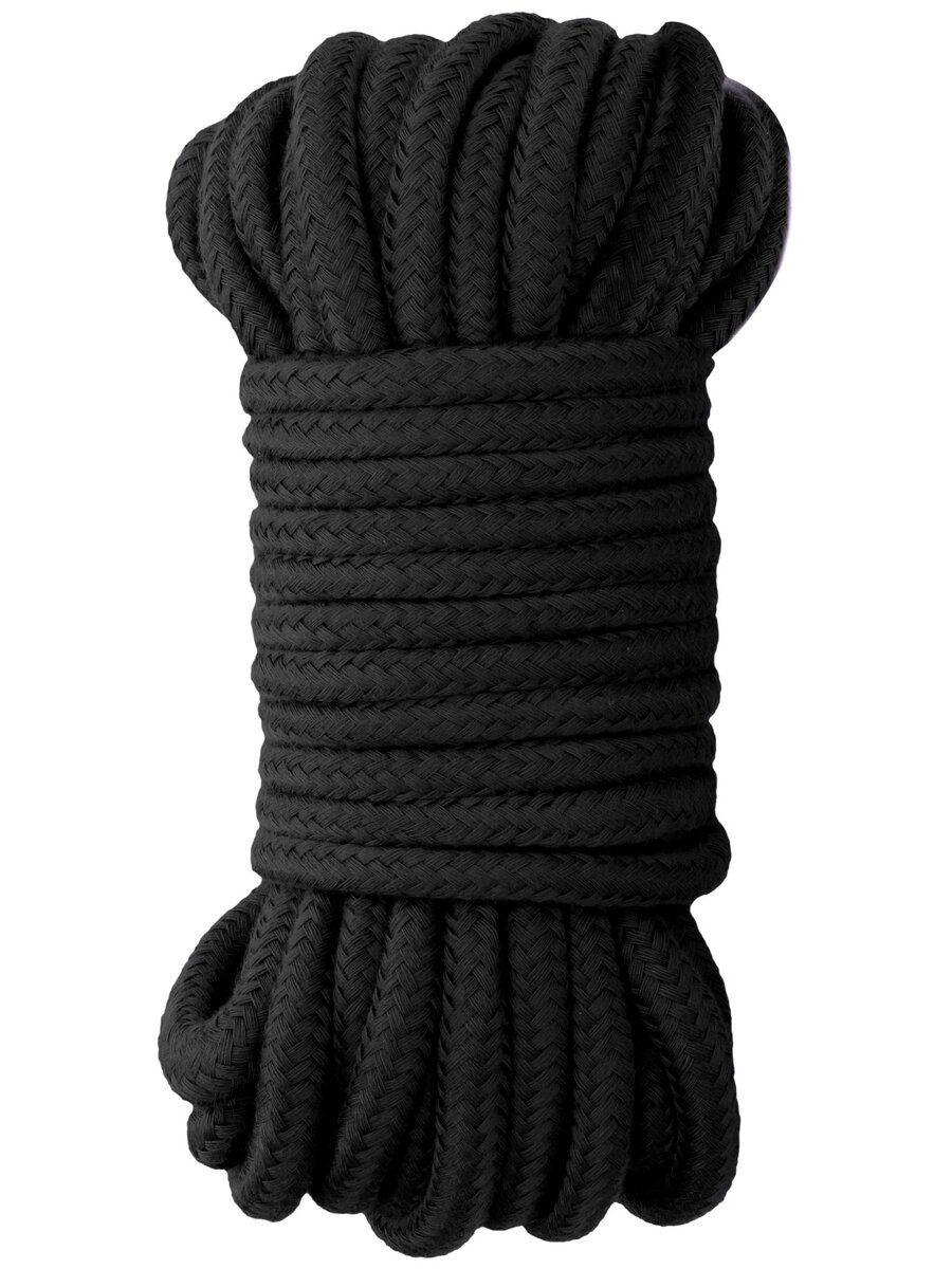 Černé bondage lano na BDSM Ouch! 10 m