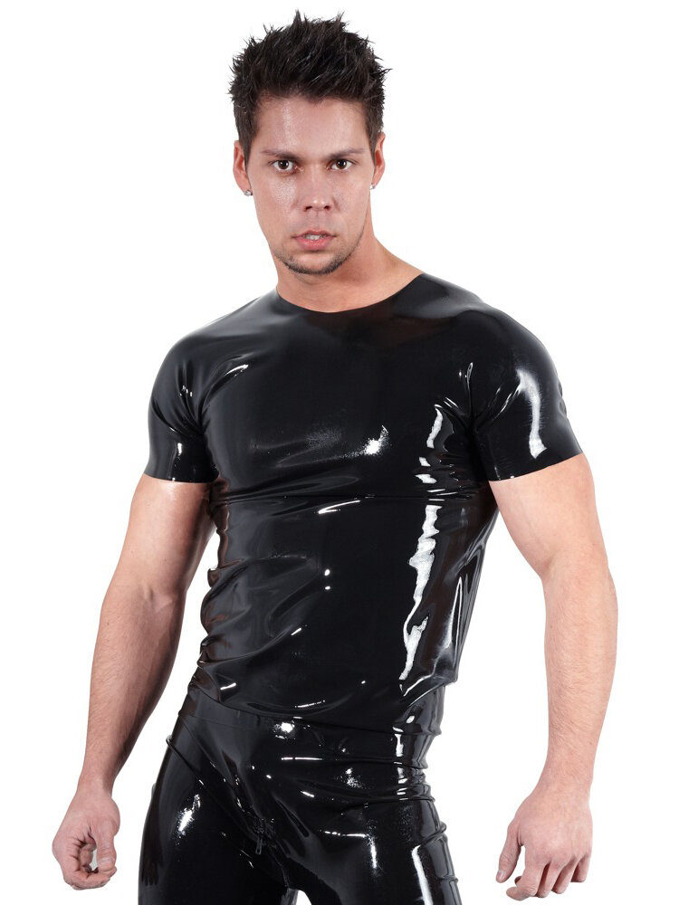 Černé latexové tričko unisex