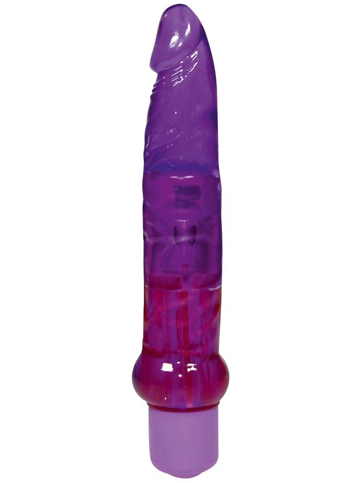 Gelový anální vibrátor Jelly (17,5 cm) s úzkou špičkou