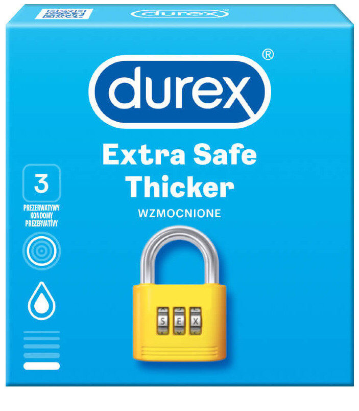 Kondomy Durex Extra Safe extra lubrikované (3 ks)