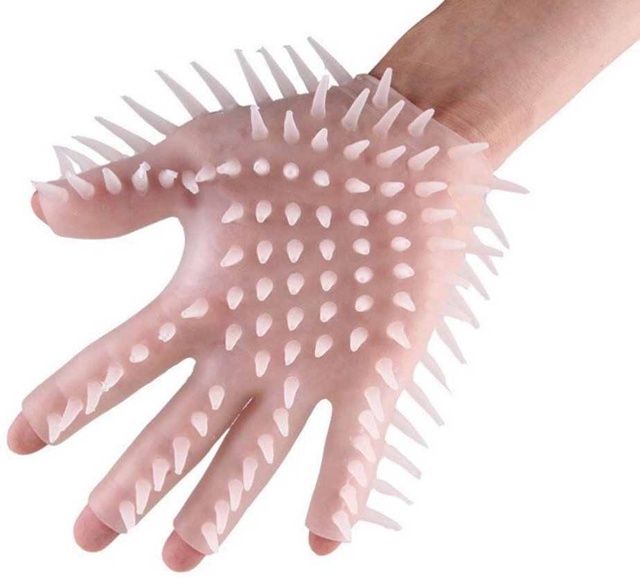 Masturbační rukavice se stimulačními výstupky (1ks)