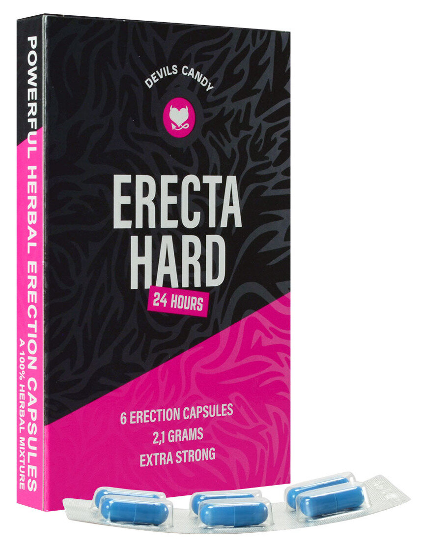 Tablety na okamžité posílení erekce Erecta Hard Devils Candy (6 kapslí)